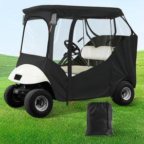 Panglong EZGO enclosure front zipper protects against drizzle while driving