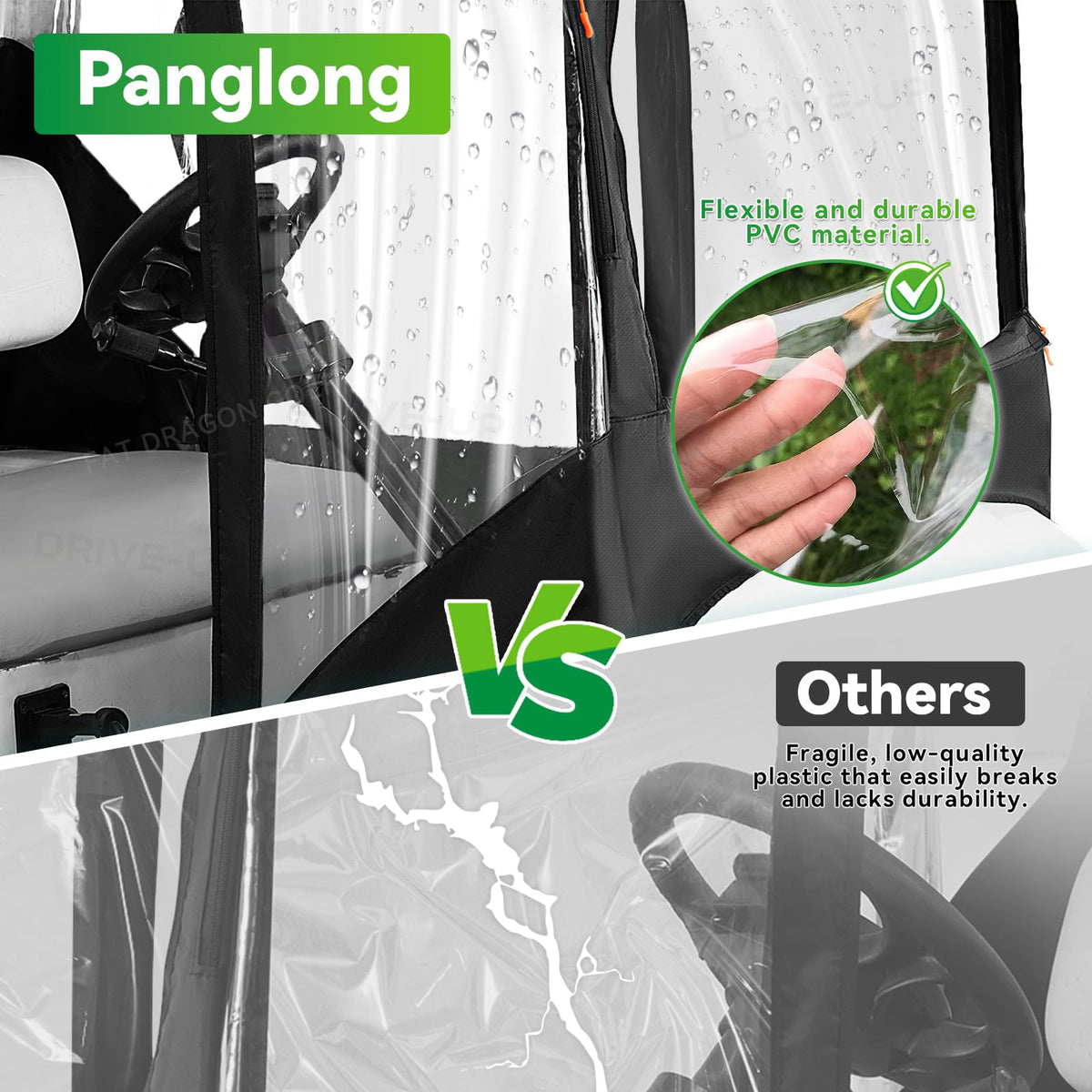 Panglong EZGO enclosure full-roof 58 fits two-seat carts