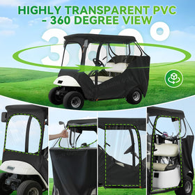 Panglong EZGO enclosure side-entry doors ease access in rain
