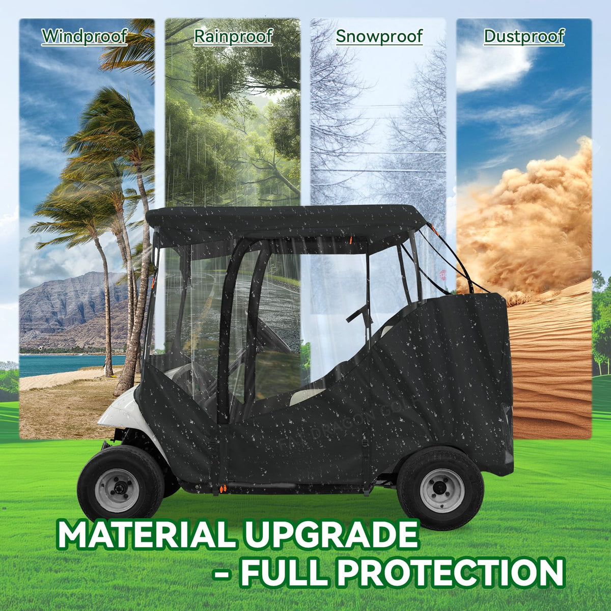 Panglong EZGO enclosure waterproof curtains shield interior