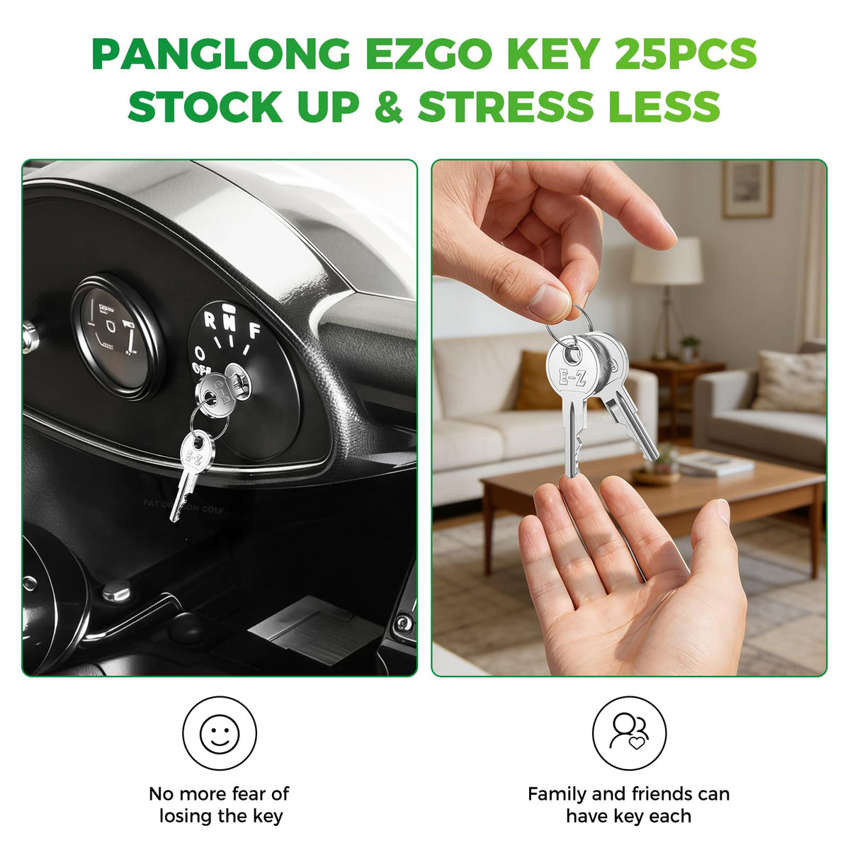 Panglong EZGO keys closeup showing precision and durable finish for daily use