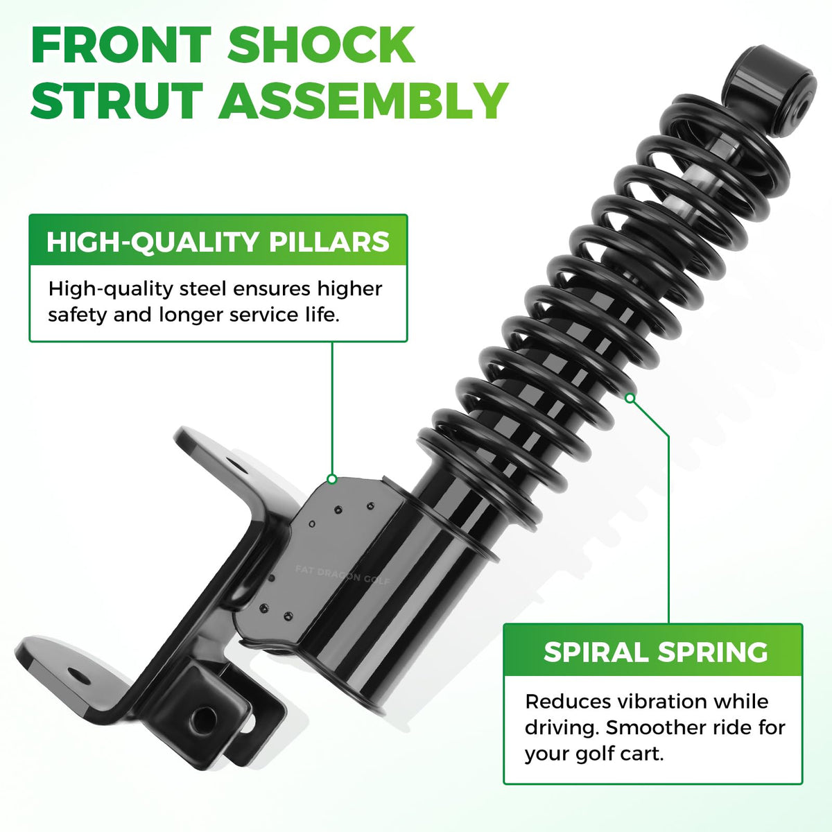 Panglong EZGO RXV front shocks package for easy installation.