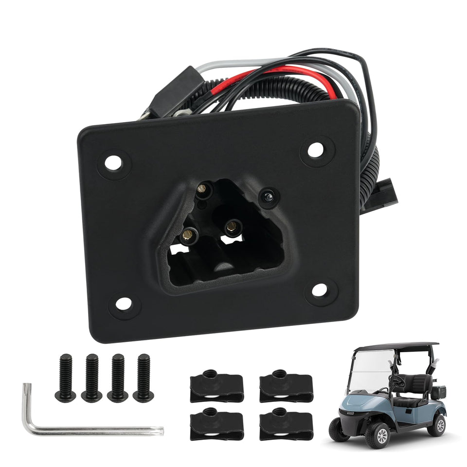 Panglong EZGO RXV 48V charger receptacle front view improves charging reliability.