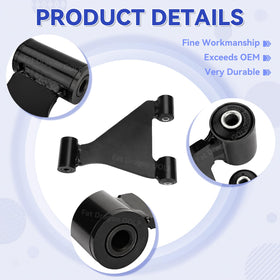 Panglong EZGO RXV front arm assembly, angle view, preinstalled bushings for easy fit