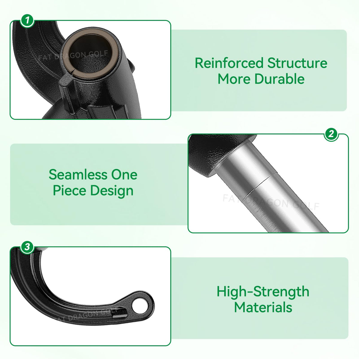 Panglong EZGO RXV front spindle right assembly for passenger side, smoother turns