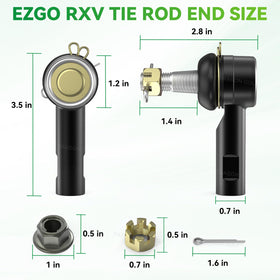 Close-up of Panglong EZGO RXV steering rack components.