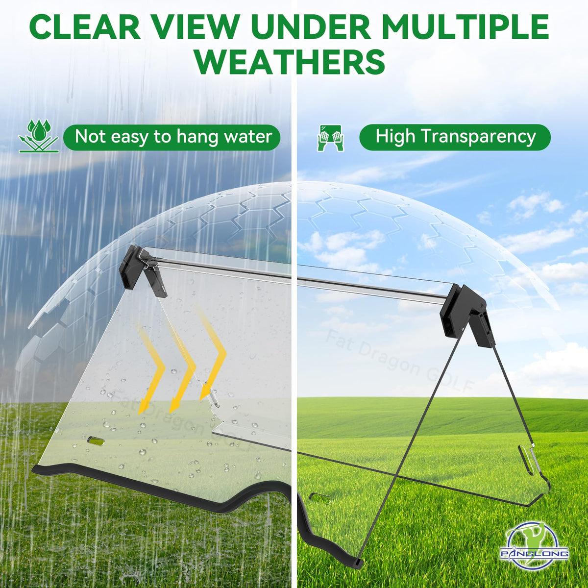 Easy no-drill installation of Panglong EZGO RXV windshield.