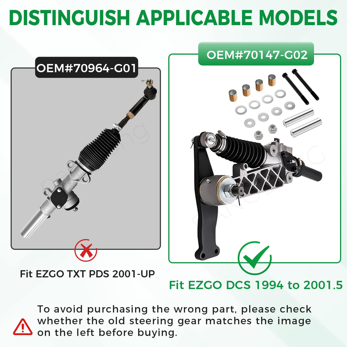 Panglong EZGO spindle kit contents laid out for quick, confident installation.