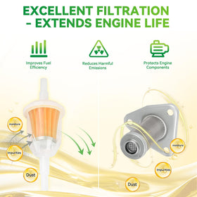 Panglong EZGO air-filter image demonstrates dust capture for smoother idle.