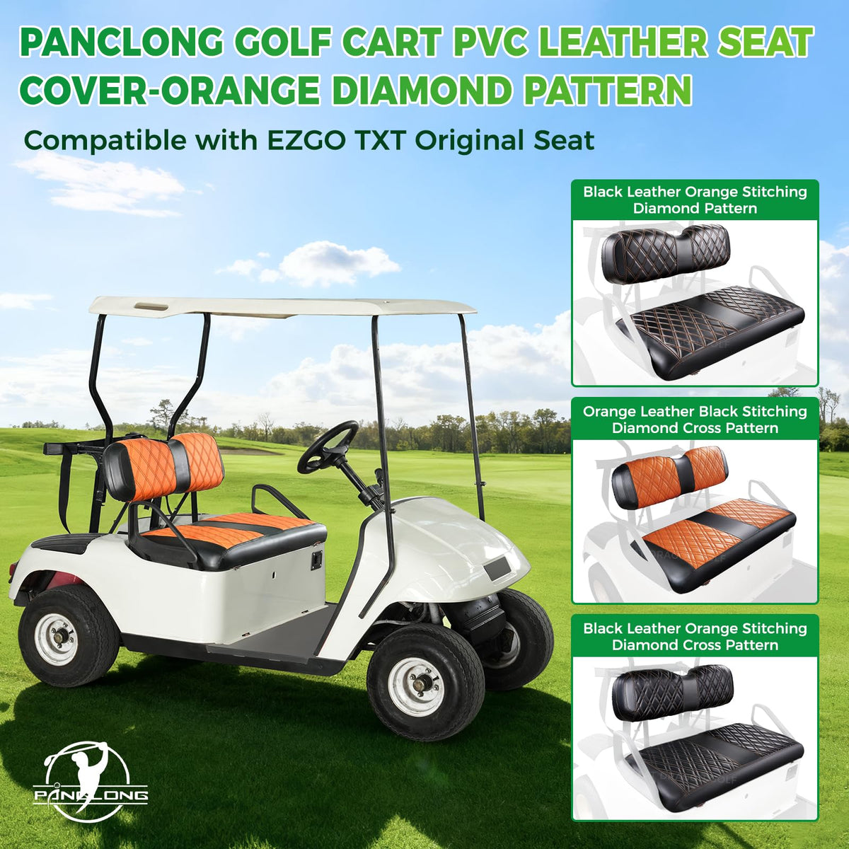 Panglong EZGO TXT backrest cover maintains a fresh look on the course.