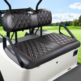 Panglong EZGO TXT front seat cover in black protects from rain and sun.