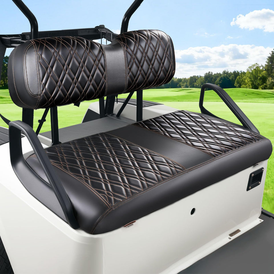 Panglong EZGO TXT front seat cover in black protects from rain and sun.