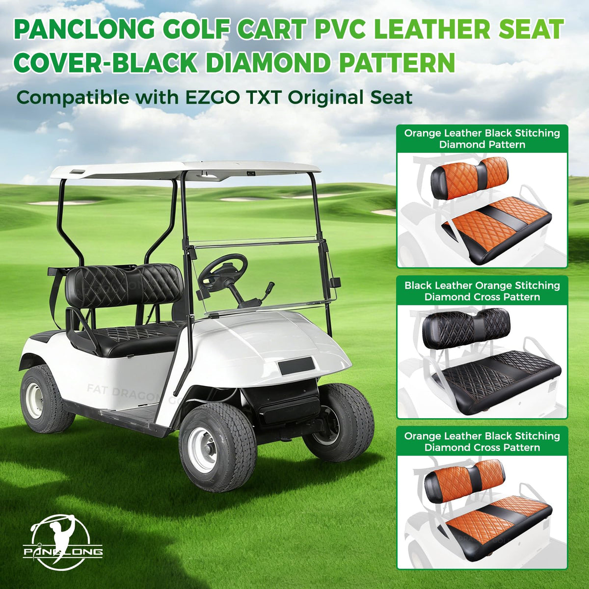 Panglong EZGO TXT easy-clean PVC leather simplifies maintenance after outdoor rides.