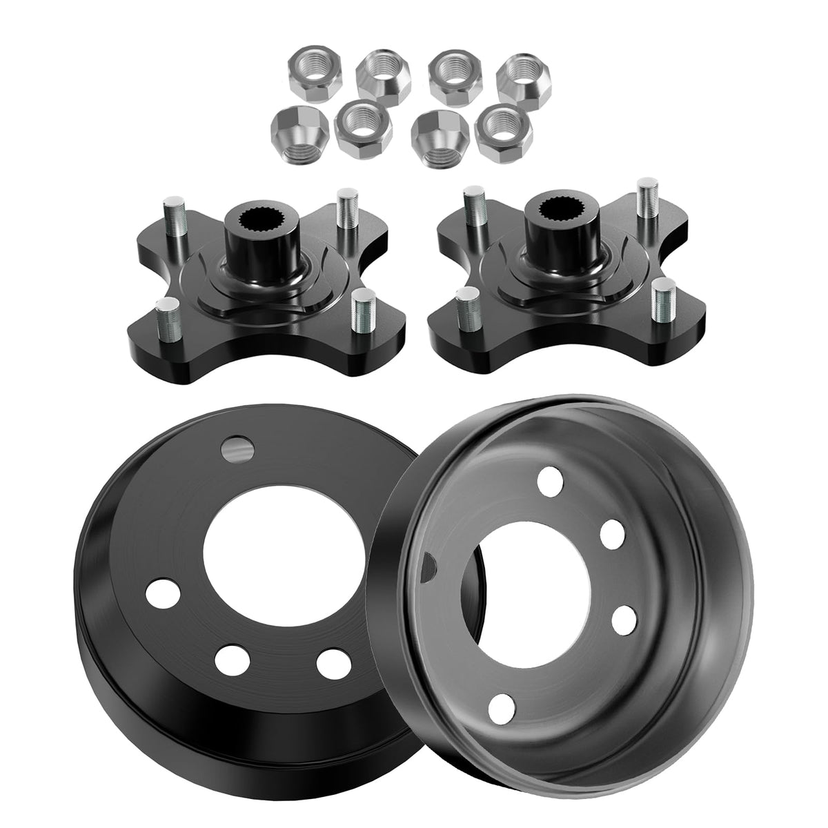 Panglong EZGO TXT heavy-duty split brake drum and hub kit improves braking reliability.