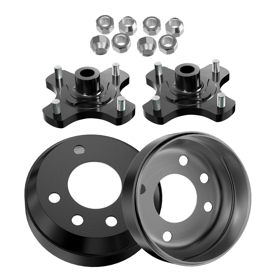 Panglong EZGO TXT heavy-duty split brake drum and hub kit improves braking reliability.