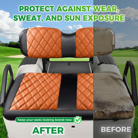 Panglong EZGO TXT diamond pattern seat cover adds elegant texture to your cart.