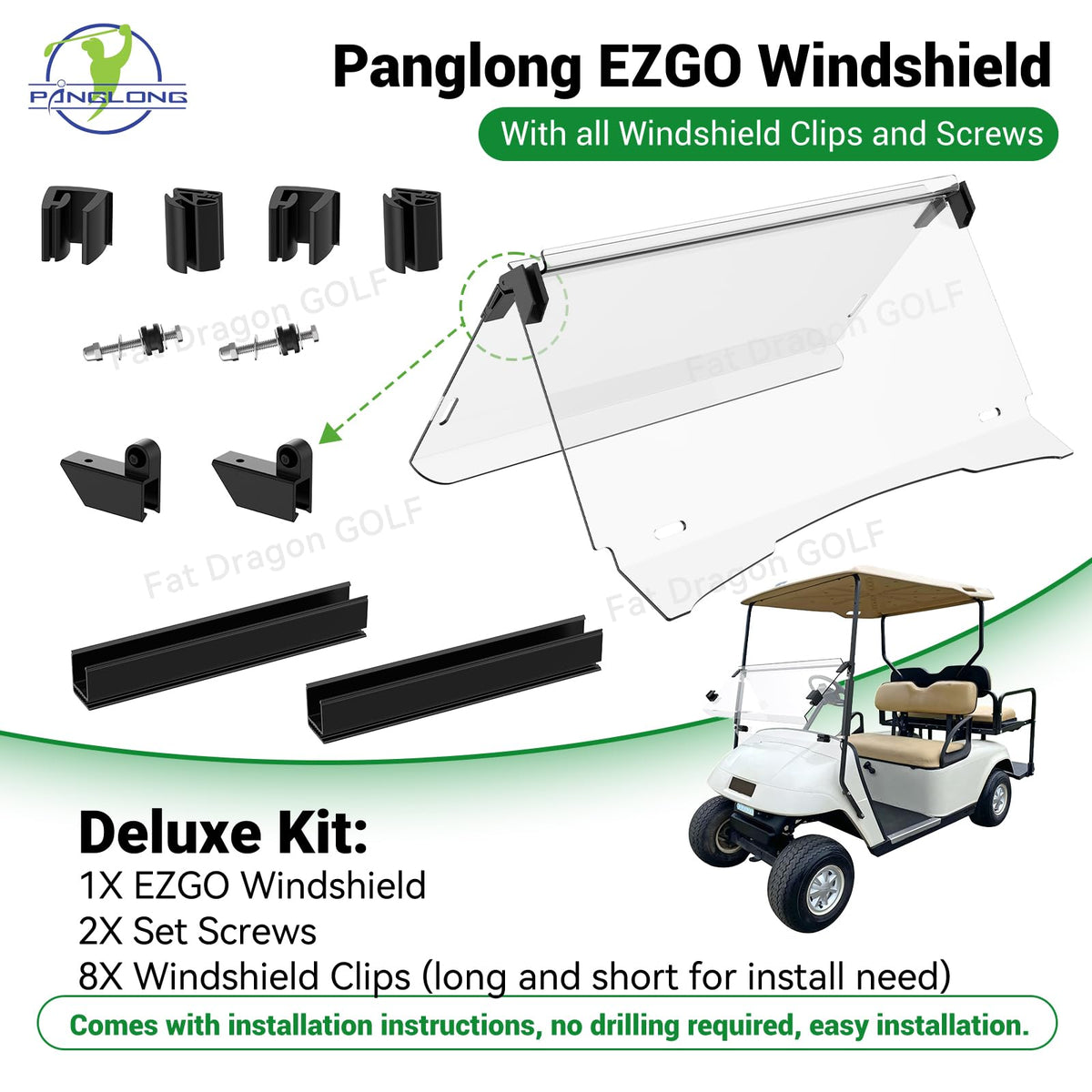 Panglong windshield provides clear view with glare reduction