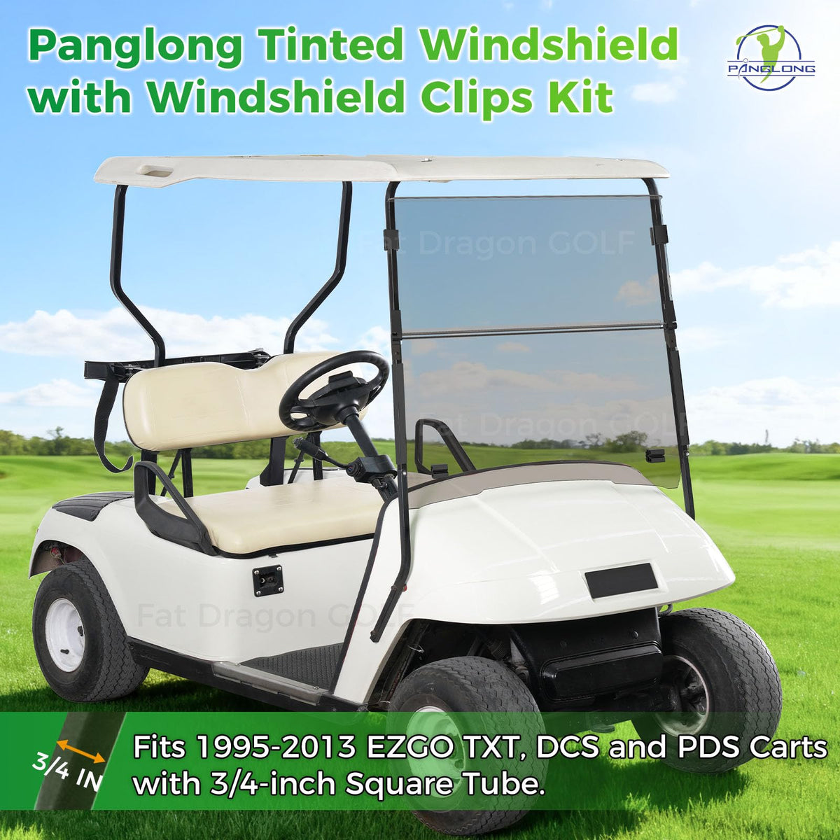 Panglong EZGO windshield installation complete with all hardware