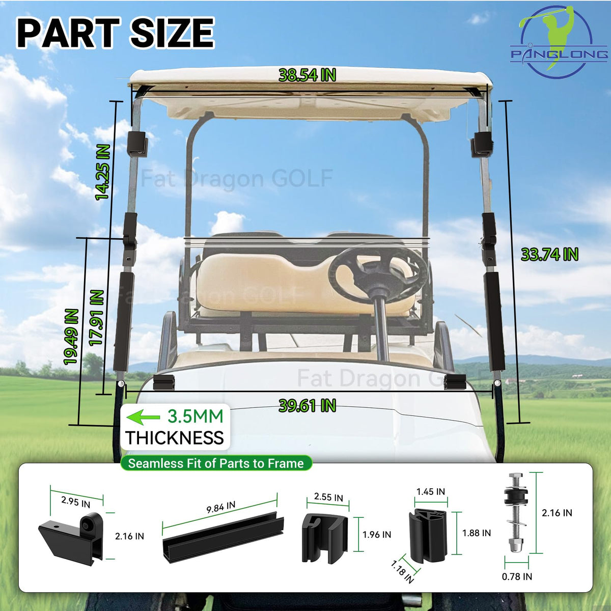 Panglong folding design allows airflow when desired and rain protection when needed