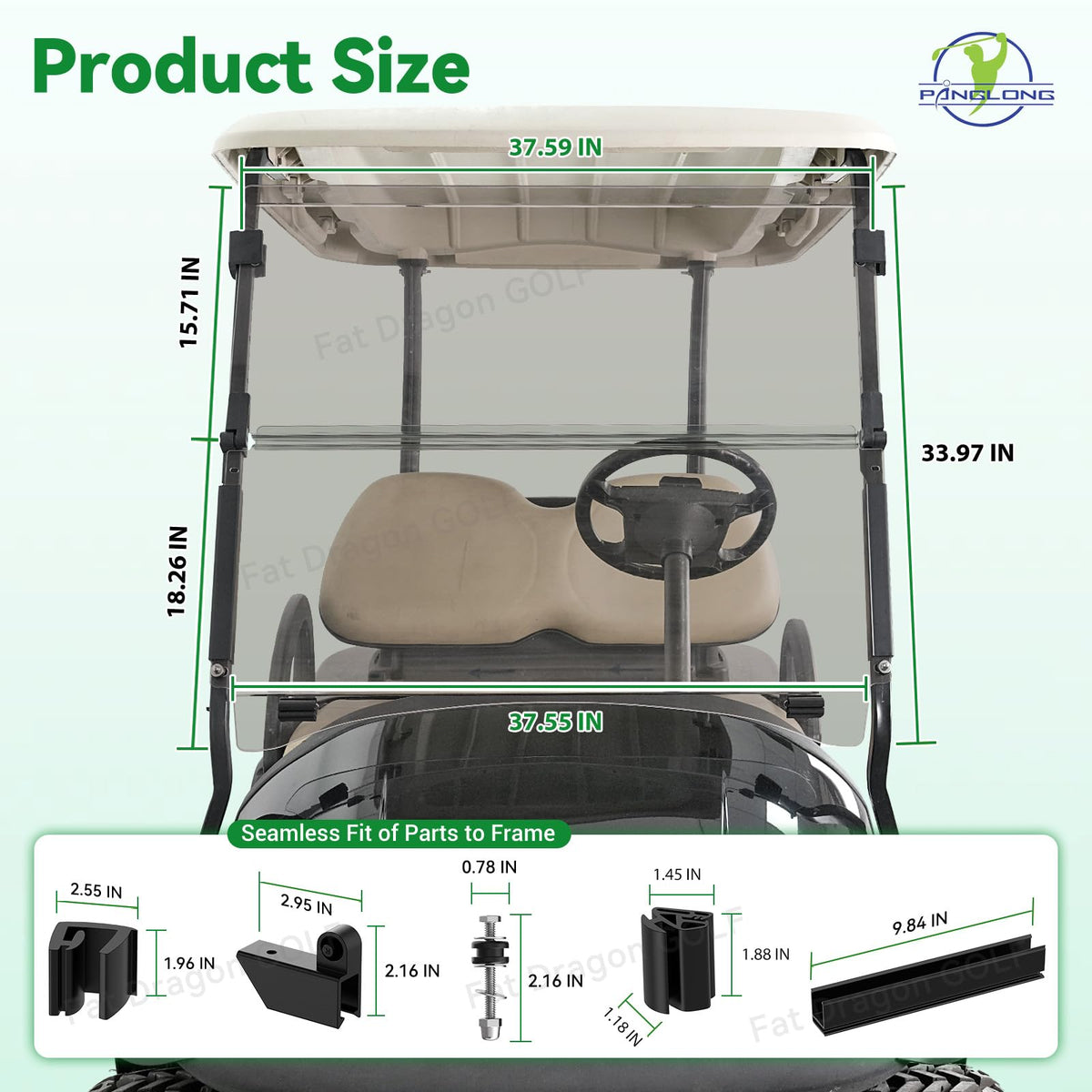 Panglong folding windshield design shown for rain blocking and airflow.