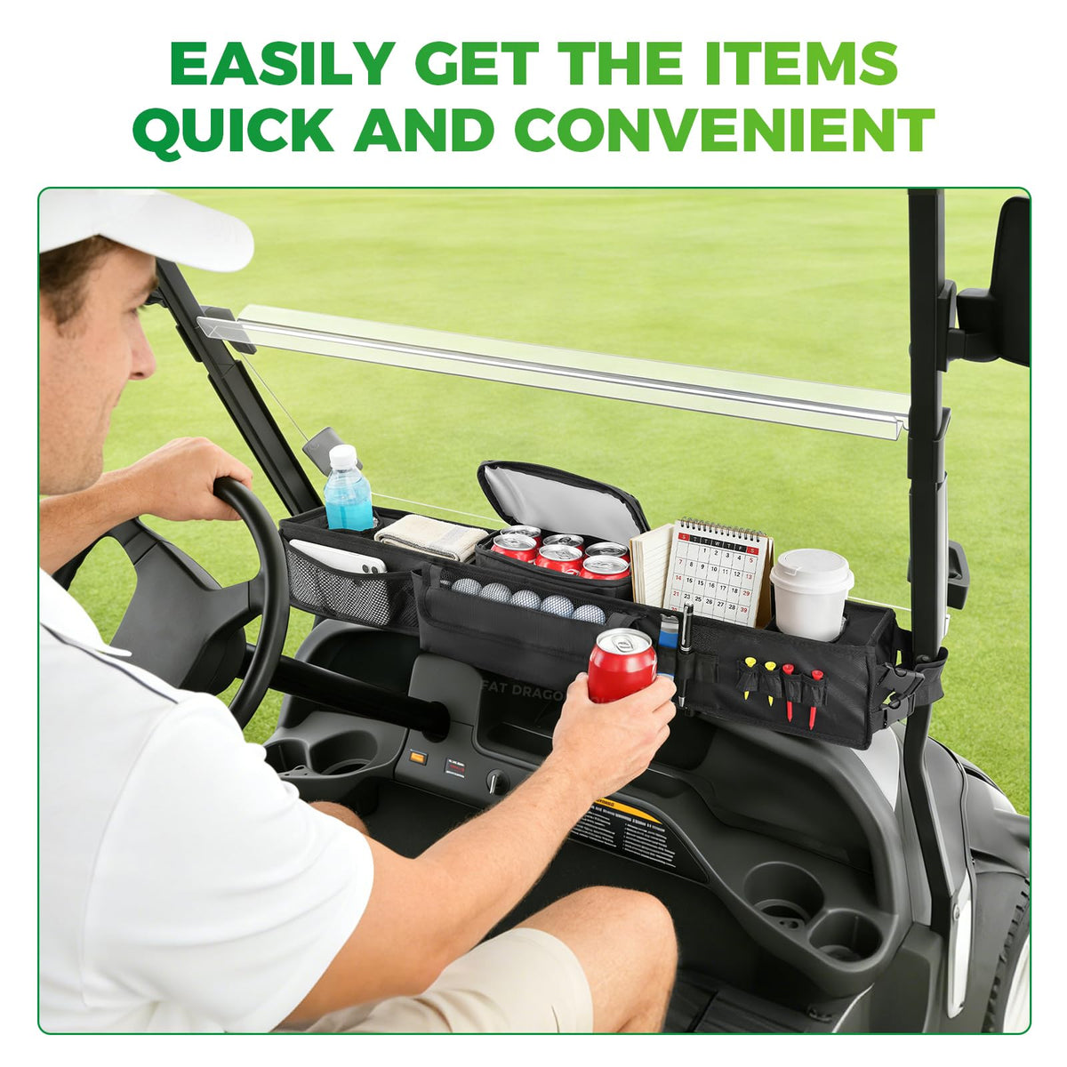 Panglong front basket for EZGO TXT with secure fit.