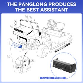 Packaging includes bumper and mounting screws for straightforward install.