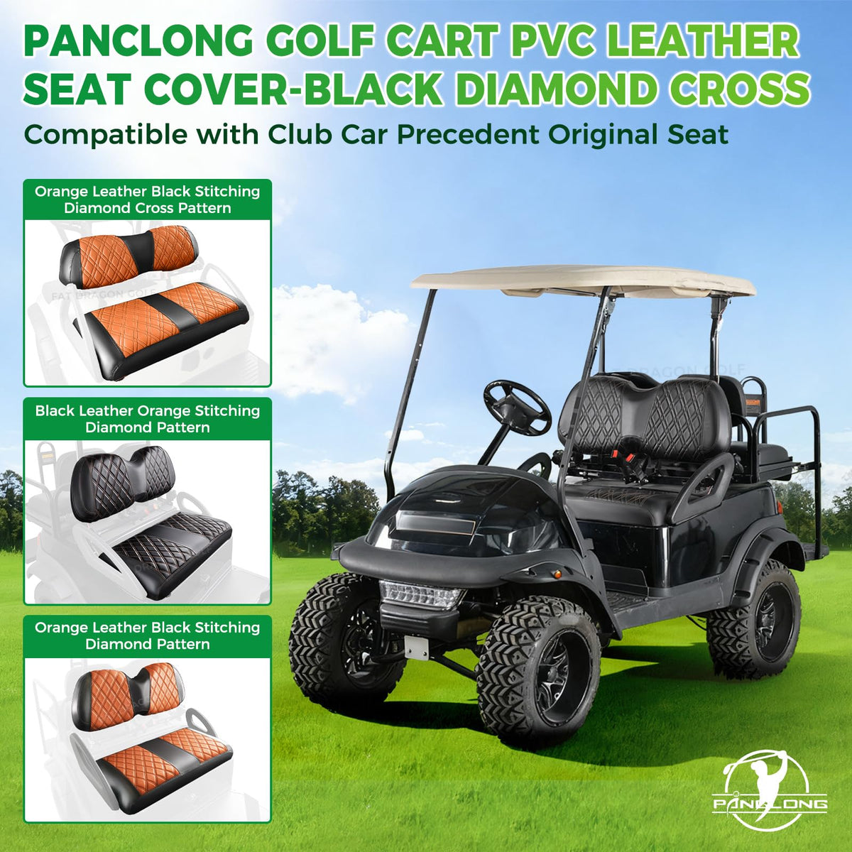 Panglong Front seat covers secure with buckle and elastic strap fastening