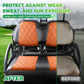 Panglong front cushion cover with two-person installation guidance for a snug fit.