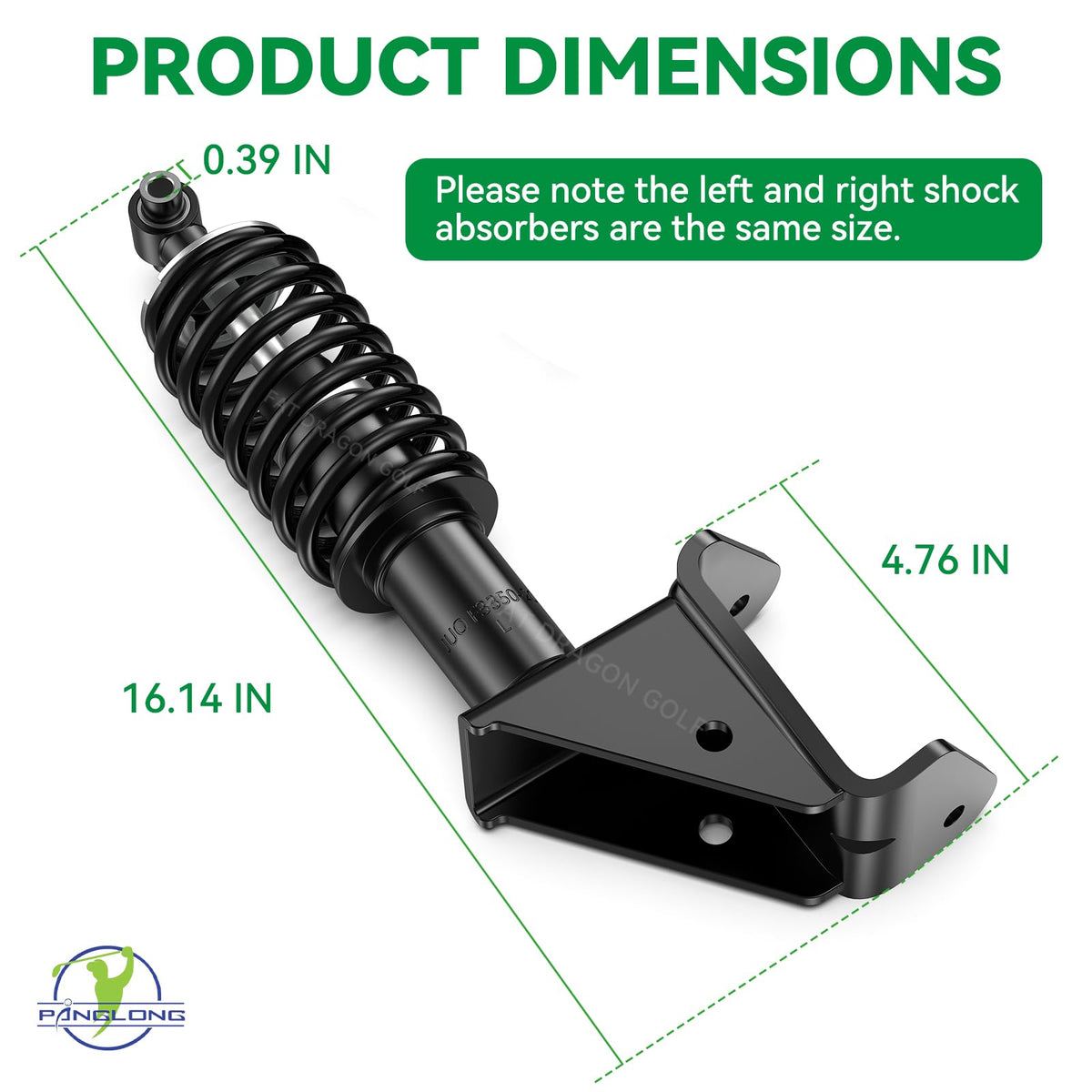 Panglong front shock assembly ready for installation