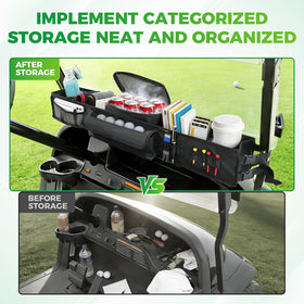 Panglong front storage basket for Club Car Precedent enhances cart organization.