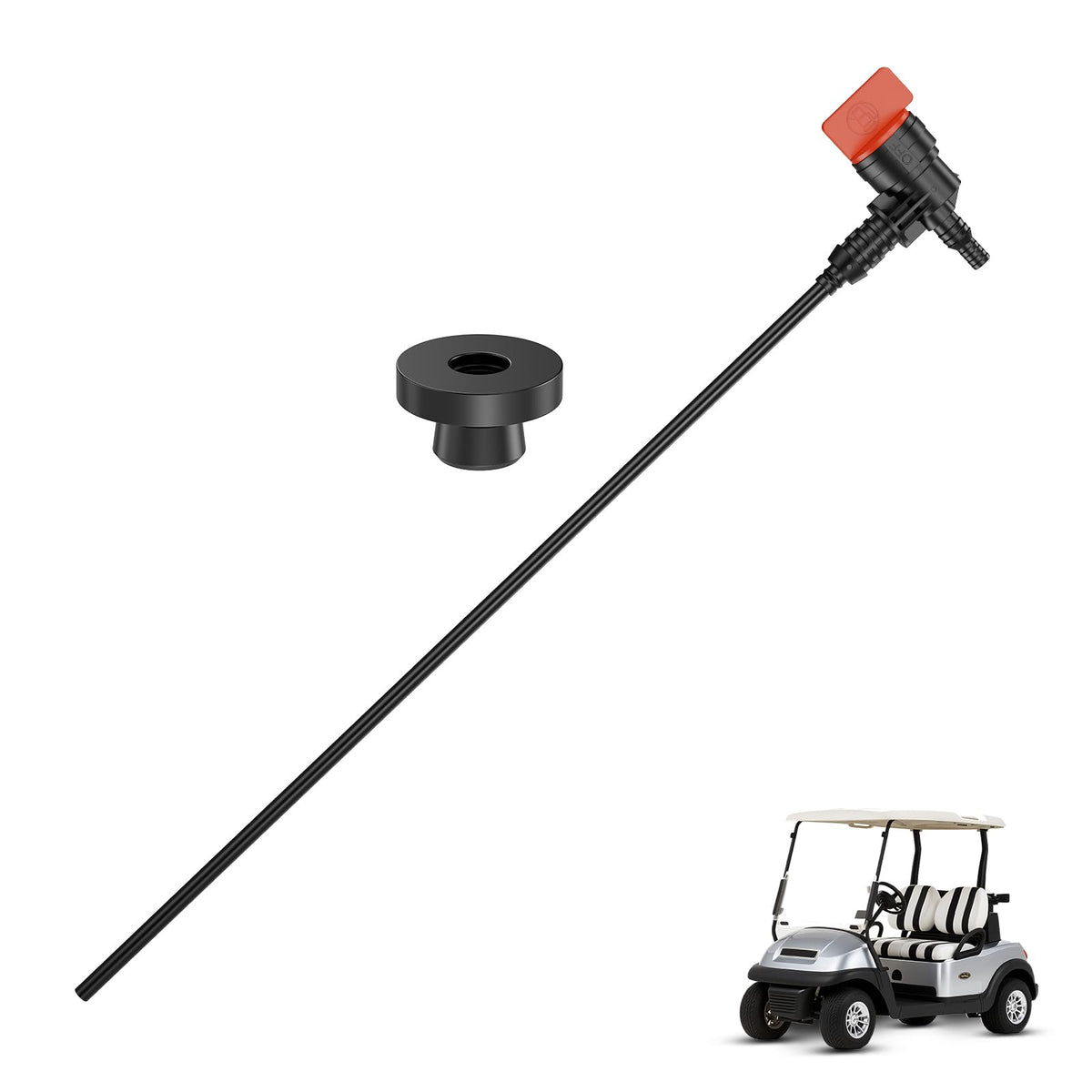 Panglong fuel pickup tube with shut-off valve showing controlled fuel flow