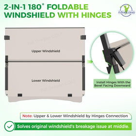 Anti-UV tinted Panglong windshield reduces glare for sunny rounds.