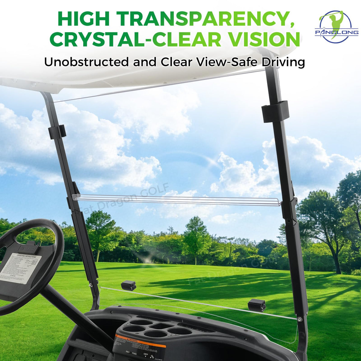 Panglong G29 foldable windshield lower panel shields from rain