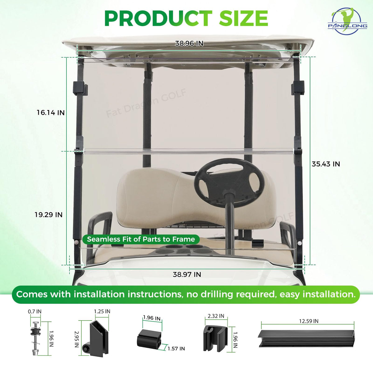 Premium PC material provides impact resistance and durability for replacements.
