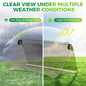 Waterproof top-bottom split protects cockpit during rain while preserving visibility.