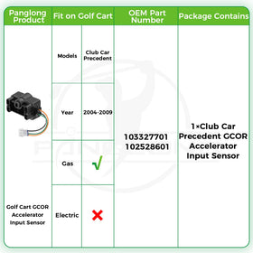 Panglong GCOR sensor supports Club Car Precedent 2004-2009
