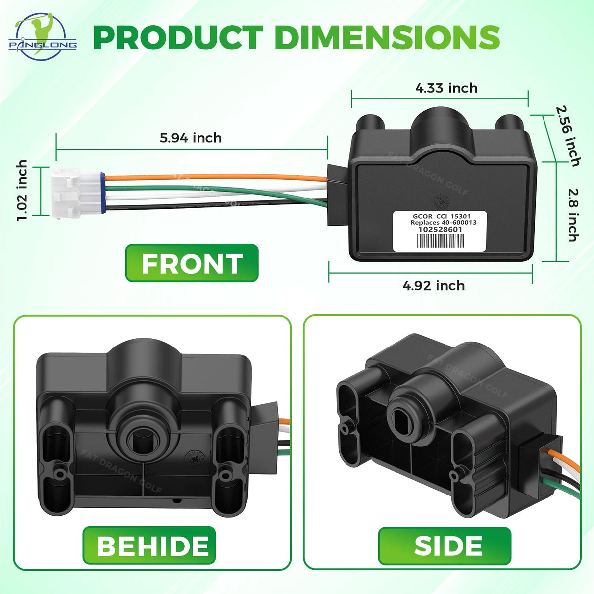 Panglong GCOR sensor near Kawasaki engine fit for 2004-2009 models