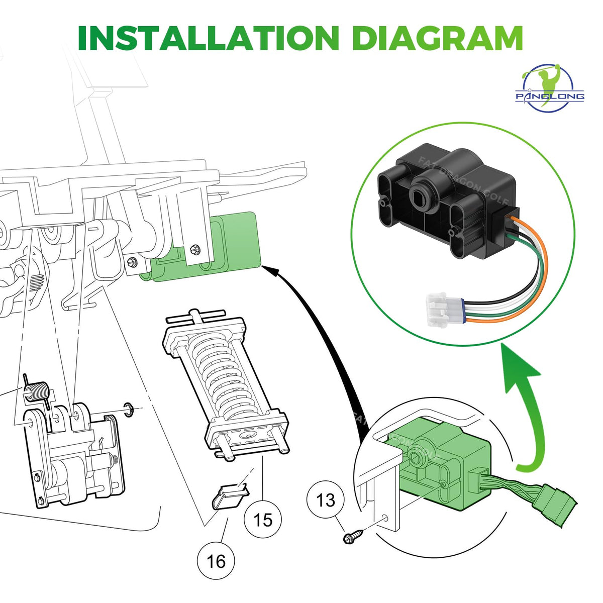 Panglong GCOR sensor OEM reference 103327701 alignment