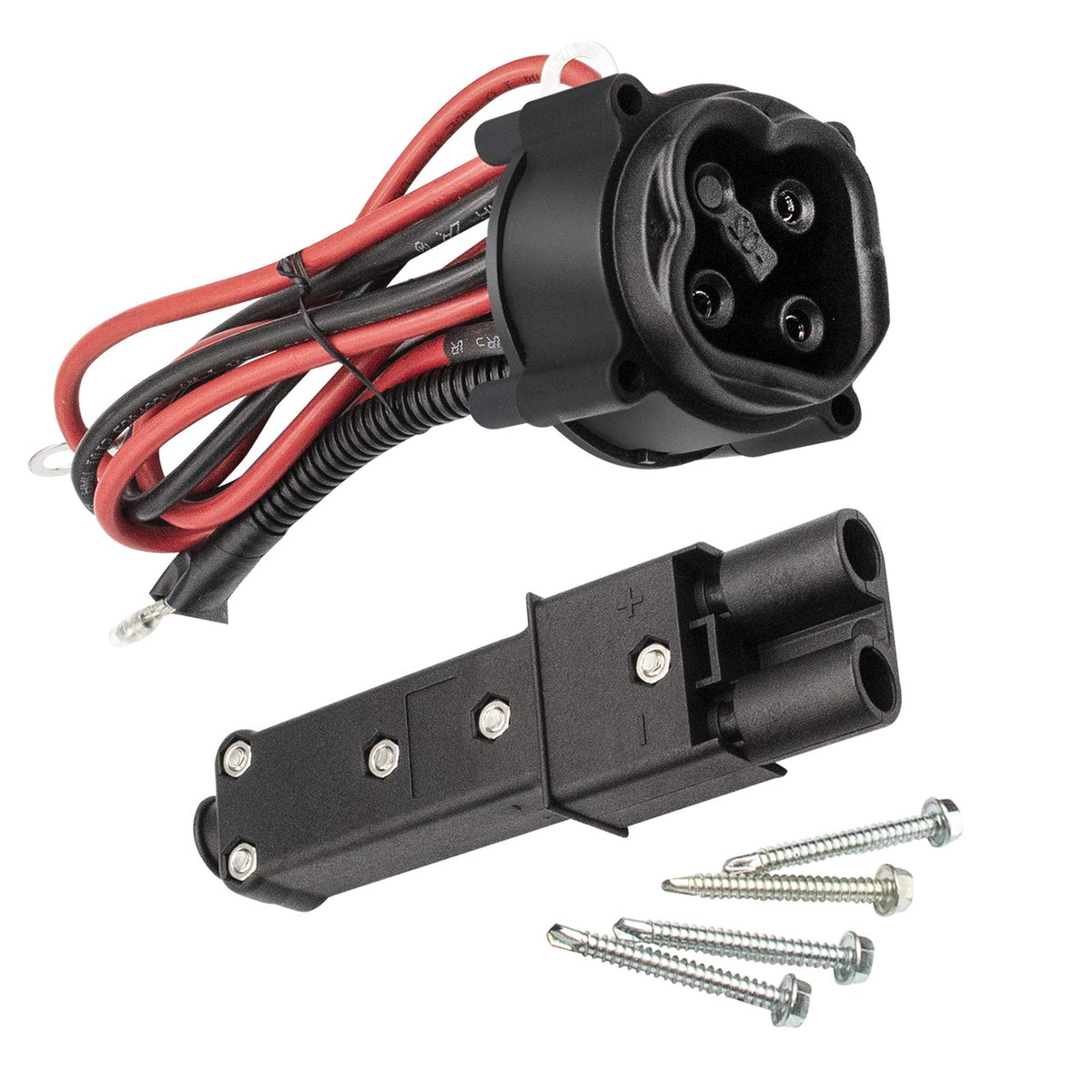 The included Panglong kit comprises 1x 48V charger plug and 1x Powerwise receptacle.