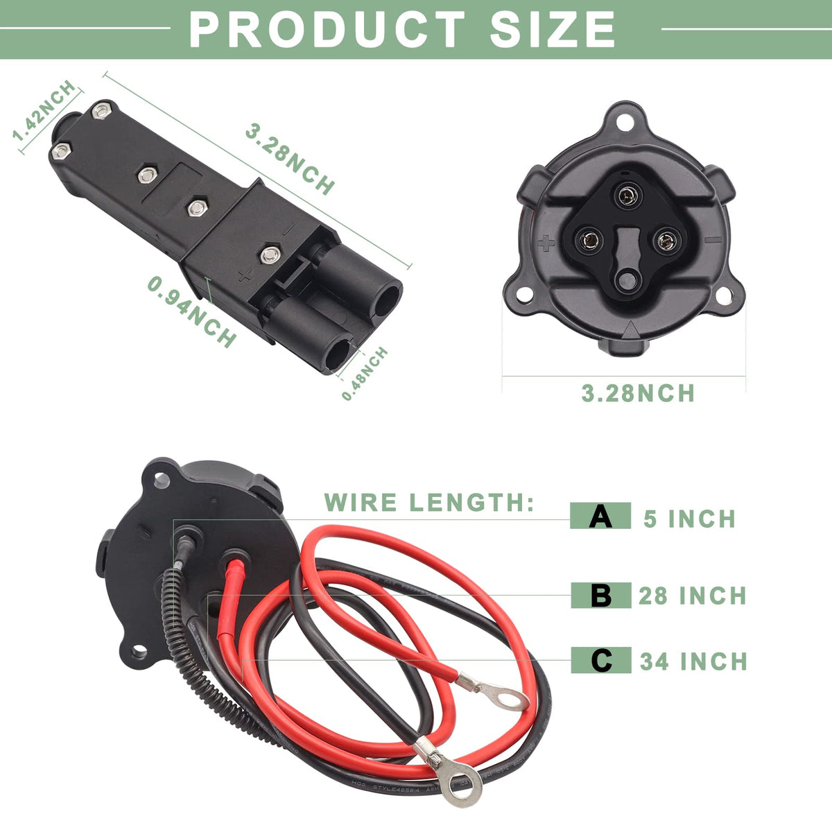 Panglong glass reinforced nylon plug; heat and wear resistant.
