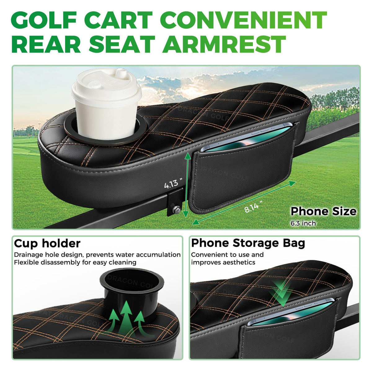 Panglong armrest with phone bag pocket keeps device secure and accessible