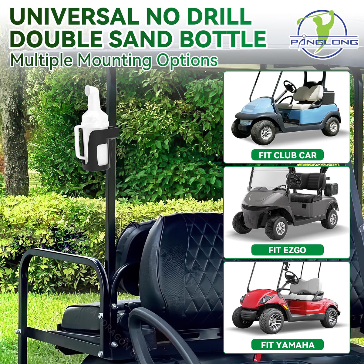 Panglong 35oz bottle for golf carts; durable ABS construction.