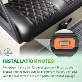 Panglong diamond cross pattern seat cover adds classic look.