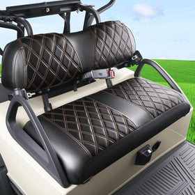 Panglong front seat cover in black diamond PVC leather provides durable rain protection.
