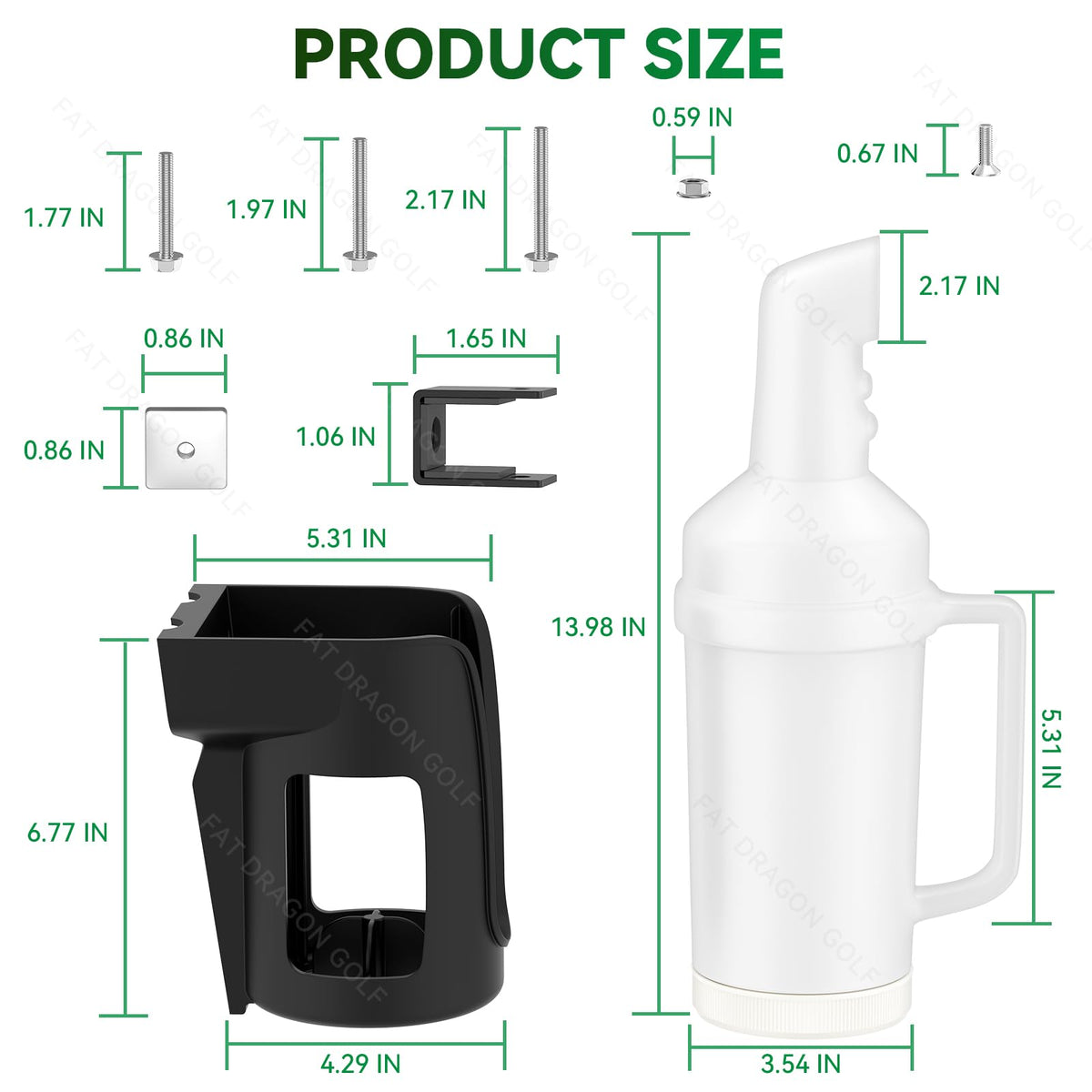 Panglong golf cart mounting system compatible with Yamaha Club Car EZGO.