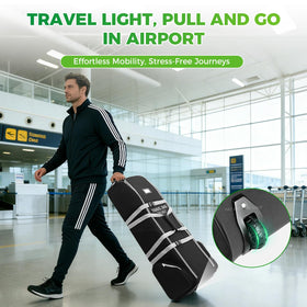 Panglong Golf Travel Bag's shoe compartment keeps gear organized.