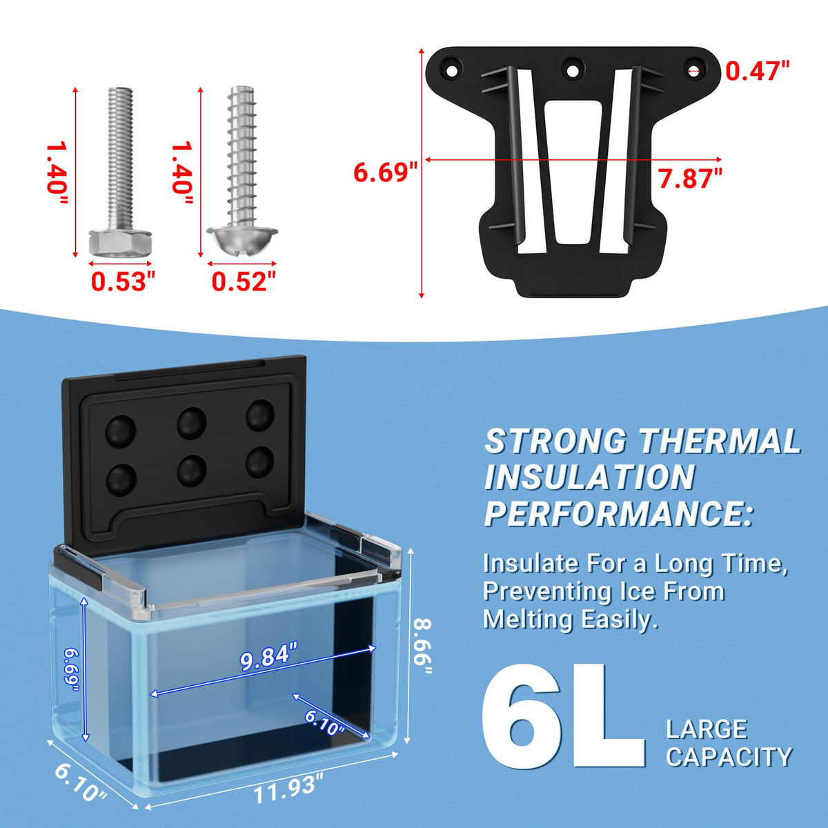 Panglong large-capacity cooler with insulated interior