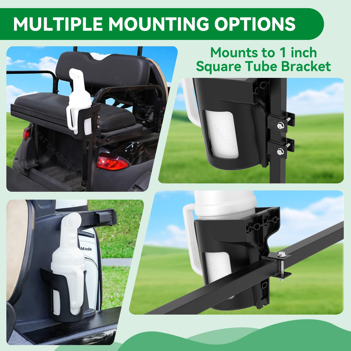 Panglong no-drill mounting kit for 1-inch square tube frames securely fixed.