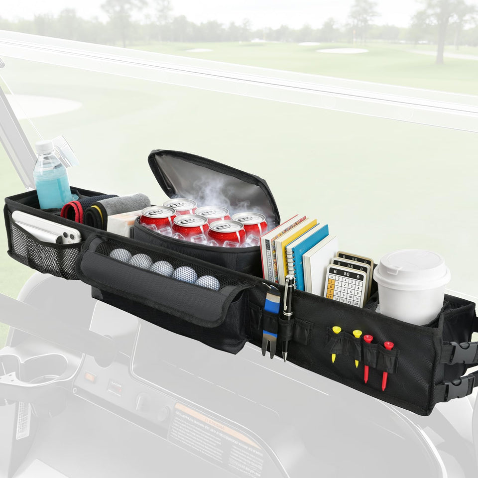 Panglong front basket for Yamaha G29 keeps essentials at hand and neatly organized.