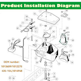 Panglong OEM reference 1013609/1014948 solenoid relay for model compatibility.